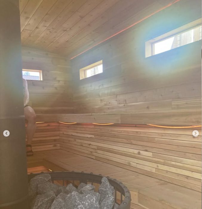 Concealed lighting under the benches